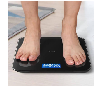 Express Delivery - GTC 22000691 Smart Digital Body Weight Scale - Black - ID 112687