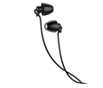 Express Delivery - BOROFONE BM58 Peaceful Universal Sleeping Earphone With Mic 3.5 Aux - Black - ID 113037