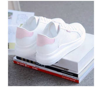 Sneakers Outdoor Casual Sports Shoes EU 36 For Women - White And Pink in KSA
