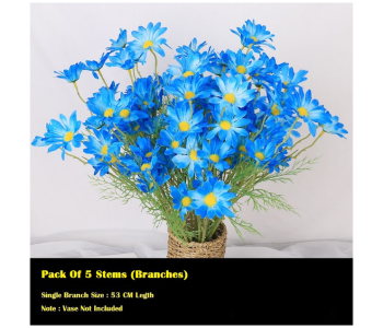 Express Delivery - GTC 22000765 Artificial Flowers for Home Indoor Outside Garden Wedding Vase Decoration - Blue - ID 112730