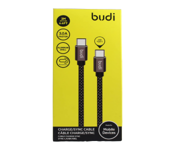 Express Delivery - Budi USB Type C to Type C Charge-Sync Cable - ID 112741