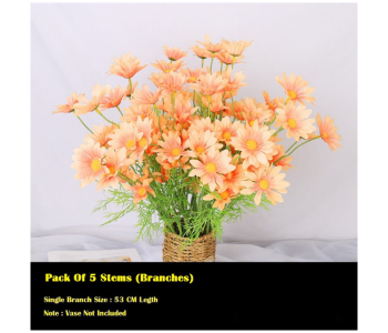 Express Delivery - GTC 22000764 Artificial Flowers for Home Indoor Outside Garden Wedding Vase Decoration - Orange - ID 112731