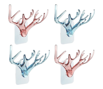 Express Delivery - GTC 22000780 Creative Antlers Key Holder for Hanging Clothes - Sea Blue - ID 112715