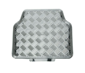 Generic Car Floor Mats 4 Piece Metallic Aluminum Universal Fit - Silver in OMAN