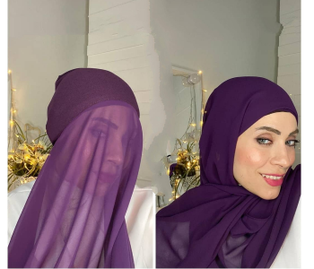 4 Pieces Hijab Cap Headscarf Head Wraps Plain in KSA