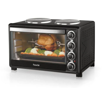 Saachi NL-OH-1928HPG 30Litres Elecric Oven With 2 Hotplates - Black in UAE