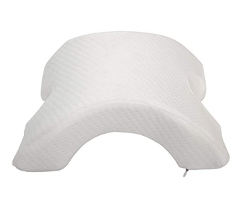 Express Delivery - Deep Sleep U-Shaped Curved Memory Foam Sleeping Neck Pillow Arc Pillow - White - ID 112419