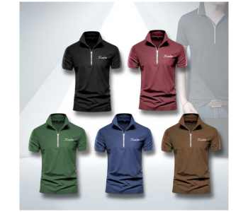 Express Delivery - 5 Piece Zipper Soft T-shirt For Men - ID 112790