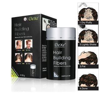 Thick Hair Building Fibers Thinning Hair & Bald Spots For Men And Women - Black in KSA