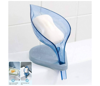 Express Delivery - GTC 22000724 Leaf Shape Self Draining Bar Soap Holder - Blue - ID 112654