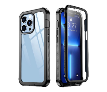 Express Delivery - Trands TR-IPHC162 IPhone 13 Pro Max Case and Screen Protector 360 Degree Protective Cover - Black - ID 111059