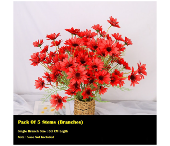 Express Delivery - GTC 22000766 Artificial Flowers for Home Indoor Outside Garden Wedding Vase Decoration - Red - ID 112729