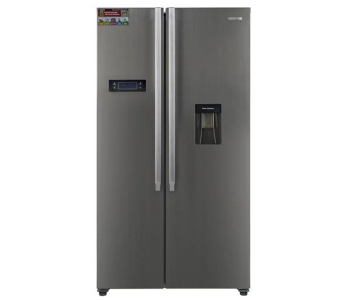 Express Delivery - Geepas GRFS6622SWXHN 650 Litre Side By Side Refrigerator - Grey - ID 111385