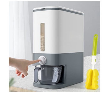 Generic Rice Dispenser For Kitchen - White And Grey in UAE