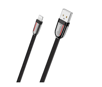 Express Delivery - Hoco U74 Cloth Braided Charging Data Cable For Type-C - Black - ID 113076