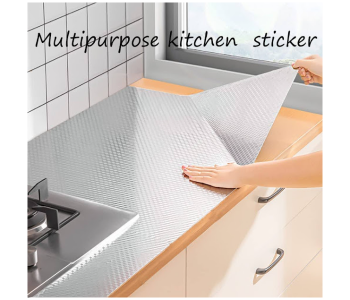 Express Delivery - GTC 22000748 3 Meter Self Adhesive Kitchen Oil-Proof Waterproof Sticker - Silver - ID 112630