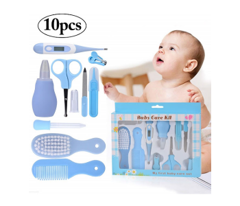 Express Delivery - GTC 22000665 10 Pieces Baby Grooming Healthcare Kit - Blue - ID 112141