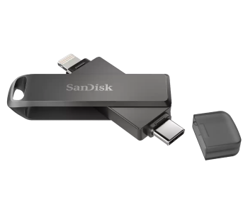 New Arrivals For SanDisk SDIX70N-064G-GN6NN 64GB iXpand Flash Drive Luxe for iPhone and Type-C - Black - ID 112995