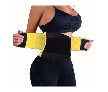 Express Delivery - GTC 22000788 Medium Size Waist Cincher Corset Breathable Trainer Belt for Women - Yellow - ID 112707