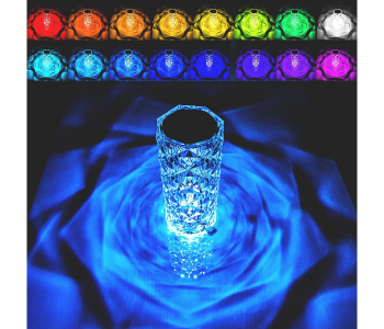 Express Delivery - Crystal Diamond Color Changing Creative Romantic Rose Acrylic LED Light for Bedroom Living Room Touch Control Bedside Lamp with USB Port - ID 112101