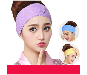 Express Delivery - GTC 22000729 2 Pcs Facial and Spa Headband for Face Wash - Purple - ID 112649