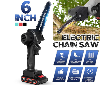 Generic 6 Inch 1200 Watts Electric Chain Saw Cordless Cutter Tool Kits - Black in KSA