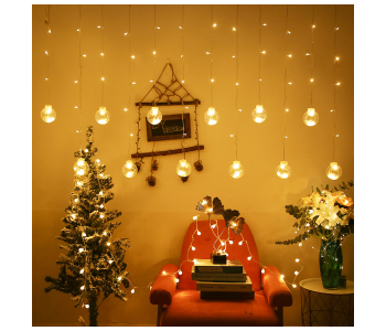 Yellow Decorative Wish Ball LED Curtain Lights For Home Decoration For Christmas in KSA