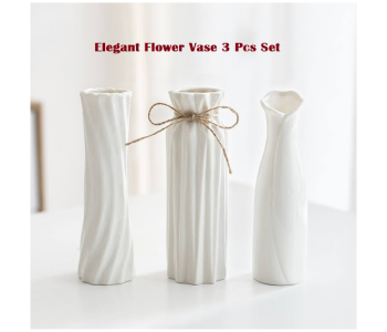 Express Delivery - GTC 22000772 Ceramic Flower Vase for Home Decoration - Off White - ID 112723