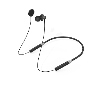 Express Delivery - Lenovo HE05 NeckBand Bluetooth Earphone - Black - ID 113934