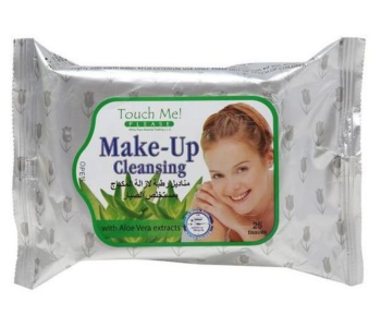 Touch Me Pack Of 3 75 Wipes Pieces Aloe Vera Extracts Make-Up Cleansing Tissues in OMAN