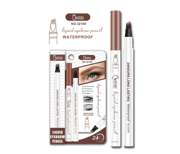 Express Delivery - Pack of 3 Colours QIANXIU Waterproof Eyebrow Pen Pencil - Brown, Dark Grey, Chest Nut - ID 113264