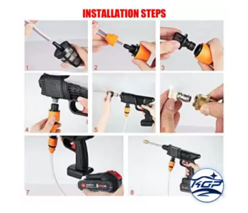 Express Delivery - Generic 48V High Pressure Portable Washer Cordless Car Washing Gardening Tool Spray Gun - Black - ID 113384