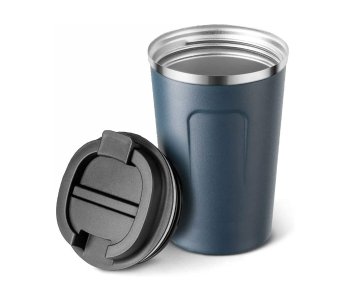 380ml Travel Vacuum Insulated Coffee Mug With Lid - Blue in UAE