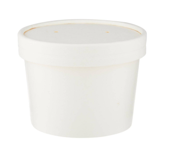 Hotpack HSMPNB12X5 5 Pieces 12oz Paper Noodle Bowl With Lid - White in UAE