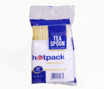 Hotpack TSP50HP 50 Pieces Plastic Tea Spoon - White in UAE