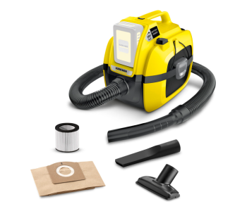 Karcher 11983000 WD 1 Compact Battery Wet And Dry Vacuum Cleaner - Yellow And Black in UAE