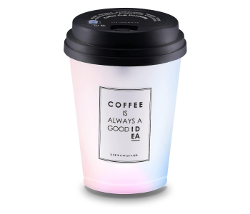 Multipurpose Usb Cup Air Humidifier 7 Colors Led Ultrasonic - Black in OMAN