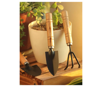 Express Delivery - Galaxy Ocean 3 Pieces Garden Tool Set - Black and Brown - ID 114527