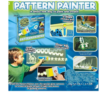 Express Delivery - Kids Painting Board in The Dark Laser Light Technology Paint Brushes and Brushes Kit With Glitter Paper and Stencils - ID 114933