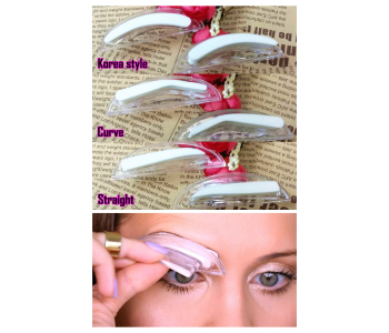 Express Delivery - Generic 2 Pair Eyebrow Stamp Holder and Puff Eyebrow Chop -White - ID 114961