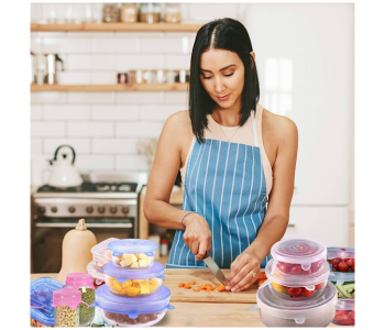 Express Delivery - GTC Silicone Reusable Bowl Food Covers - White - ID 114791