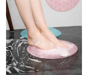 Express Delivery - Generic Foot Massage Shower Bathing Mat Silicone 55 Suction Cups Cleaning Massage Pad - Assorted Color - ID 114707