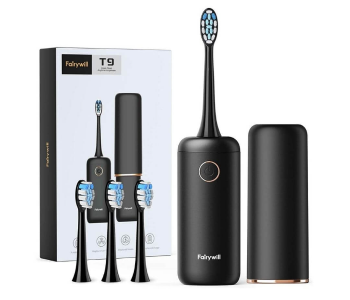 Express Delivery - Fairywill FWT9 Portable Slim Electric Tooth Brush - Black - ID 115180