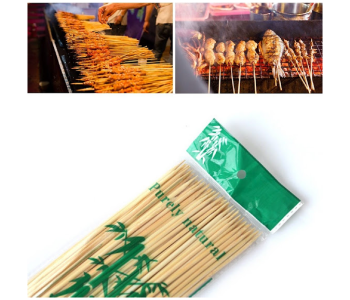 Express Delivery - GTC Natural Bamboo Skewers Sticks For BBQ - Wood (Pack Of 90 Sticks) - ID 114777