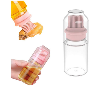 Express Delivery - GTC Glass Oil Dispenser Bottle With Silicone Brush For Kitchen Cooking - Light Pink - ID 114782