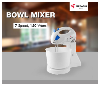 Mebashi ME-BWM1606PP 150 Watts Bowl Mixer - White in UAE