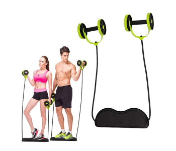 Express Delivery - GTC Double Wheel Ab Roller Exercise Equipment - Black And Green - ID 114669