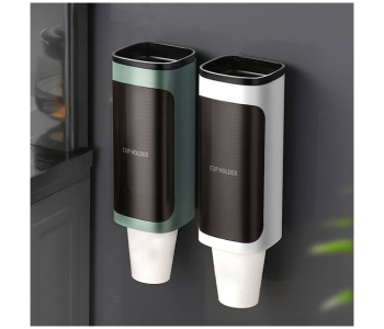 Express Delivery - GTC Pull Type Cup Dispenser for Paper Cups and Plastic Cups - Black And Green - ID 114647