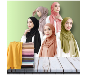Pack Of 5 Feme Womens Hijab Scarf Collection in KSA