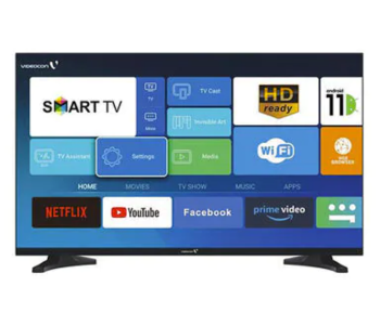 Videocon DVB T2/S2 40 Inch Edgeless Smart TV - Black in UAE